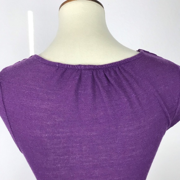 Anthropologie C. Keer Stretch Knit Ruched Top - Picture 7 of 8